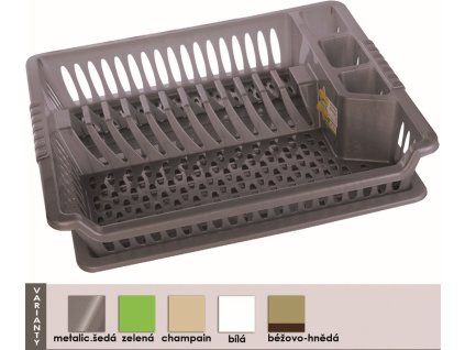 Odkapávač s podnosem VIO luxury - šedý