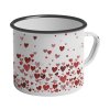 Hrnek plechový 350 ml - barevná srdíčka