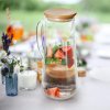 Džbán skleněný s bambusovým víčkem 1,5 l