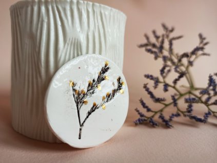 Eiko - Brož květina porcelánová