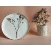 Eiko - porcelánový talířek Otisk rostlin