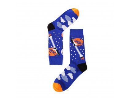 Pestrobarevné veselé ponožky Rocket