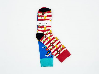 Pestrobarevné veselé ponožky Barva