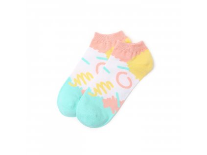 Kotníkové ponožky s pastelovými vzory Paulo