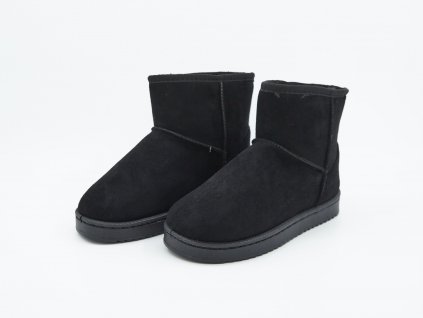 Kotníkové boty dětské zimní semišové černé Tobby - pár
