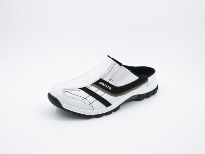 Pantofle pánské ve sportovním designu bílo-černé Holly - jiný pohled