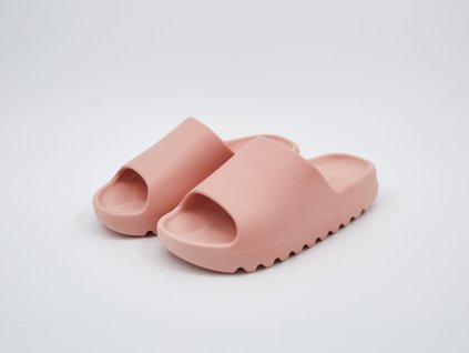 Pohled na pár Pantofle dámské gumové s vykrojenými špičkami růžové Pinki