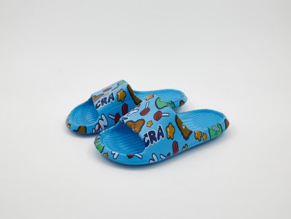 Pantofle dětské gumové s obrázky modré Teo - pár
