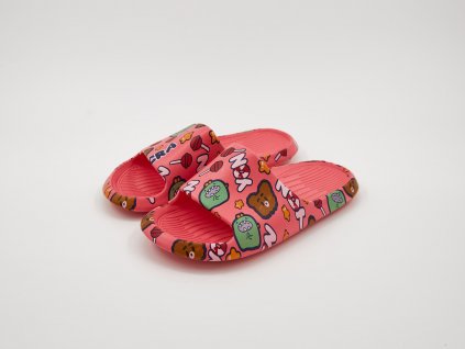 Pantofle dětské gumové s obrázky červené Berry - pár