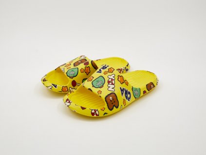 Pantofle dětské gumové s obrázky žluté Sunny - pár