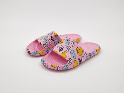 Pantofle dětské gumové se zvířátky růžové Pinko - pár