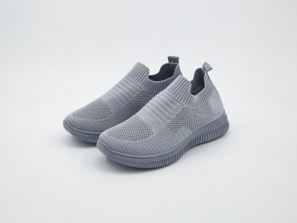 Pohled na pár Tenisky dámské slip on sportovní ergonomické šedé Lexi