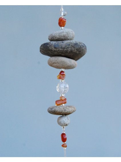 Říční závěs s karneolem a Feng Shui koulí
