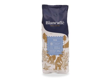 Biancaffe Dek, zrnková káva bez kofeínu, 500g