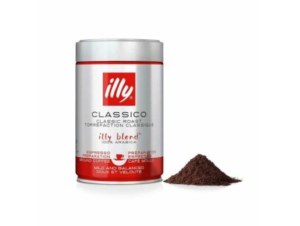 Illy Clasico stredné praženie, mletá káva, dóza, 250g