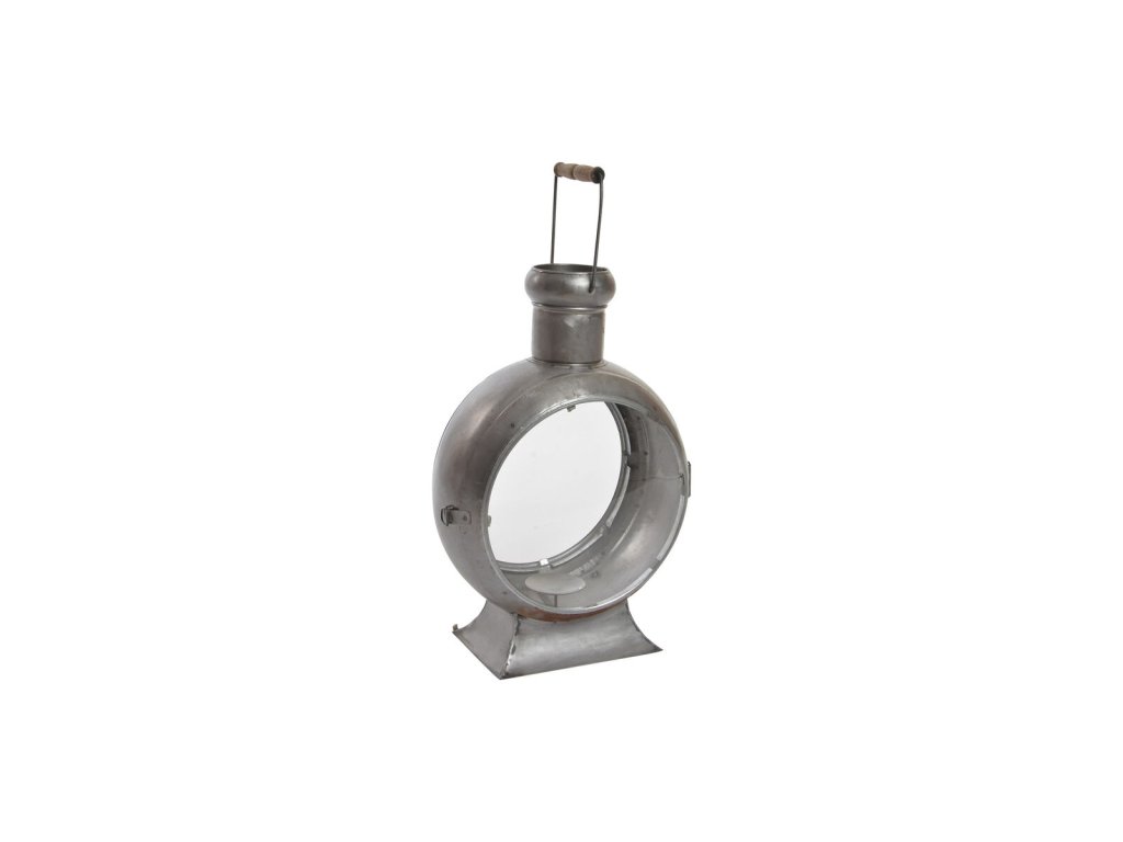 Lampa DKD Home Decor Starožitný povrch Striebristý Kov Sklo Vintage 37 x 22 x 55 cm