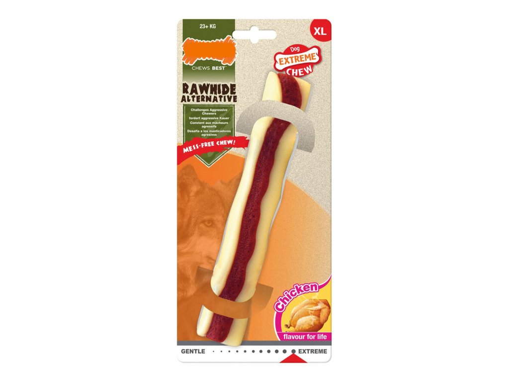 Hračka na žuvanie psa Nylabone Extreme Chew Roll Rawhide Veľkosť XL Kurča Nylón