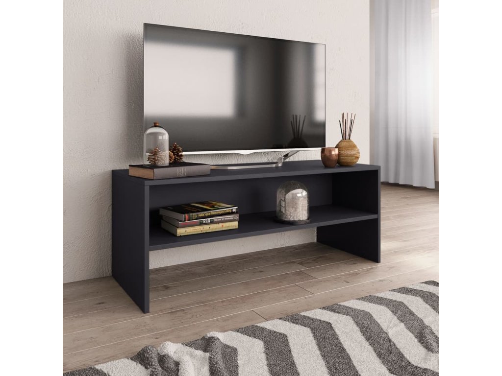 vidaXL TV skrinka sivá 100x40x40 cm drevotrieska