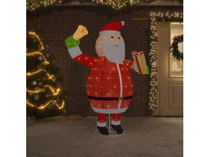 Dekoratívny vianočný Santa Claus s LED, luxusná látka 180 cm