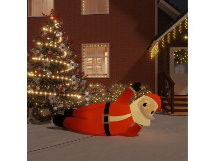 Nafukovací ležiaci vianočný Santa s LED 160 cm