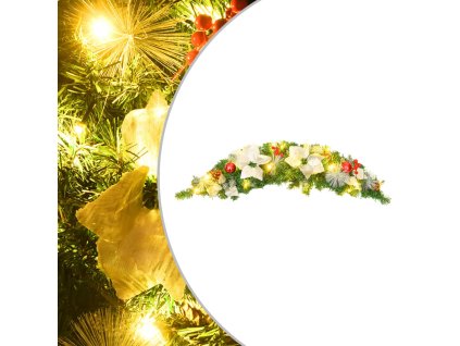 Vianočný oblúk s LED svetlami, zelený 90 cm, PVC