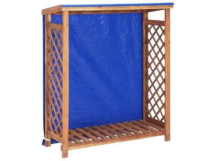 VidaXL Prístrešok na drevo 105x38x115 cm, akáciový masív