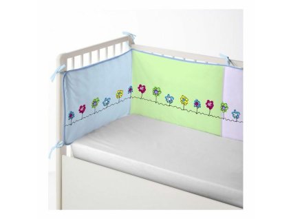 Ochrana detskej postieľky Cool Kids Patch Garden (60 x 60 x 60 + 40 cm)