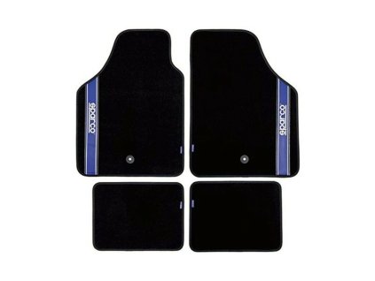 Sada rohoží do auta Sparco Strada 2012 B Univerzálny Čierna/Modrá (4 pcs)