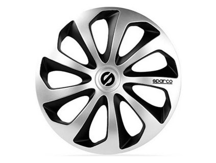 Puklice Sparco Sicilia CS5 Čierna Striebristý 14" (4 uds)