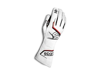 Men's Driving Gloves Sparco Biela Červená/Čierna