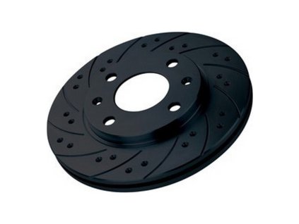 Brzdové kotúče Black Diamond KBD444COM Vetraný Čelné Vŕtaný 12 Oruhy