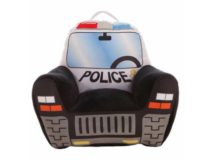 Detské kreslo Policajné auto 52 x 48 x 51 cm Čierna Akryl (52 x 48 x 51 cm)