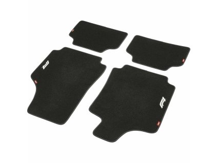 Sada rohoží do auta FORMULA 1 CM480 Čierna/Biela 4 uds