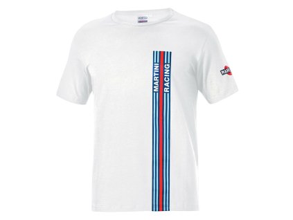 Tričko s krátkym rukávom Sparco BIG STRIPES Biela (Veľkosť M)