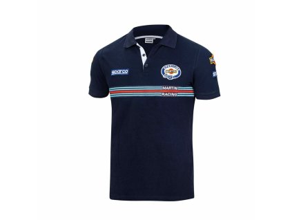 Pánska polokošeľa s krátkym rukávom Sparco Martini Racing Námornícka modrá (Veľkosť M)