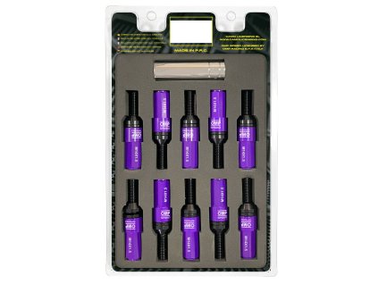 Súprava skrutiek OMP OMPS09981411 28 mm Purpurová M14 x 1,50