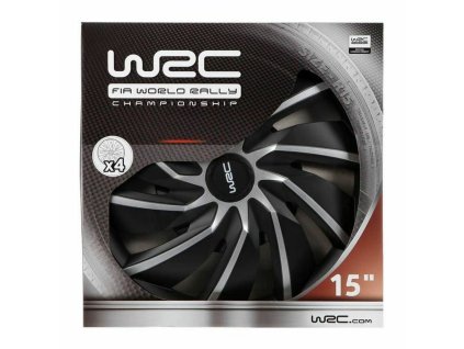 Puklice WRC 7598 Sivá Čierna/Sivá 15" 4 Kusy