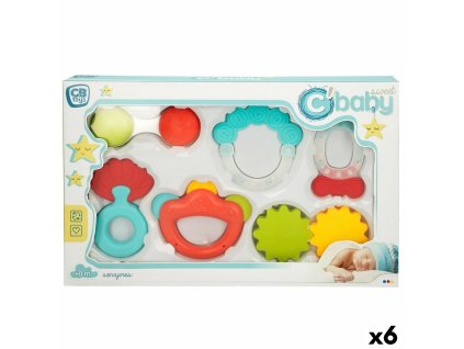 Sada hrkaliek Colorbaby 6 Kusy 12,5 x 1,5 x 6,5 cm (6 kusov)