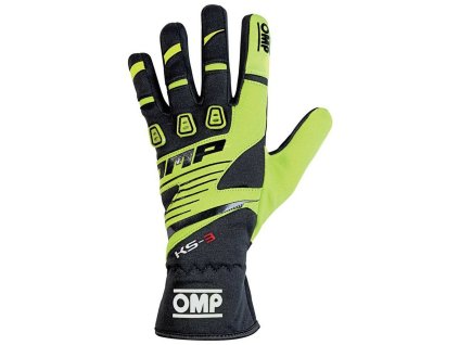 Kids Karting Gloves OMP KS-3 Žltá/Čierna 6
