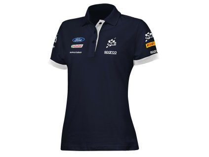 Polokošeľa s krátkym rukávom Sparco S013007MSBM2M Námornícka modrá Dáma M