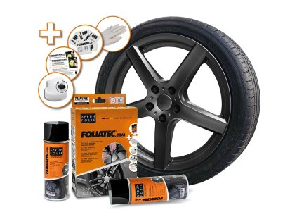 Tekutá guma pre autá Foliatec Antracit kovové 2 x 400 ml