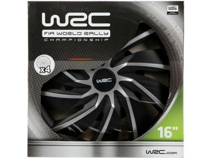 Puklice WRC WRC 4 Turbo Sivá Striebristý Matná čierna 16" 4 Kusy