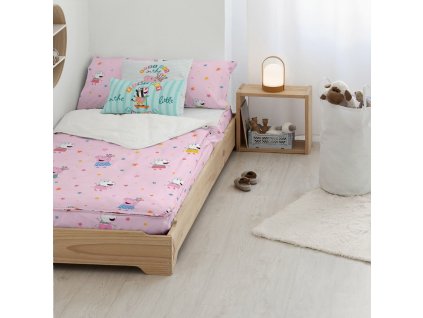 Prešívané obliečky Peppa Pig Awesome Viacfarebná 90 x 200 cm 90 x 1 x 200 cm