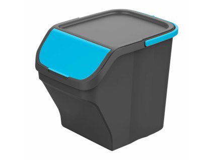 Odpadkový kôš na recyklovanie Mondex Stack N' Sort Modrá Sivá 25 L Stohovateľné S vrchnákom 40 x 30 x 34 cm