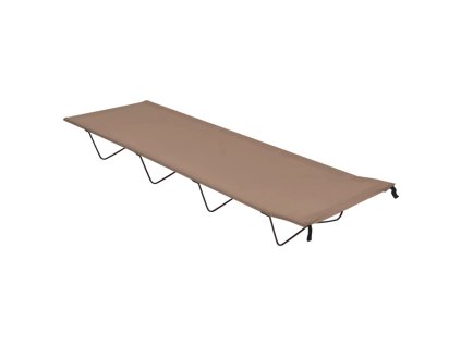 Kempingové ležadlo 180x60x19 cm, látka oxford, oceľ, sivohnedé