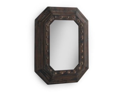 Hanging mirror Alexandra House Living Gaštanová 70 x 90 x 6 cm