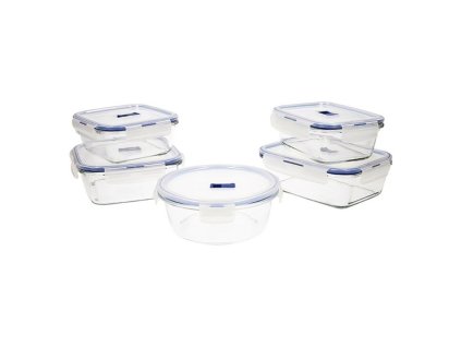 Súprava boxov Luminarc Pure Box Active (5 pcs) Sklo 43 x 32 x 18 cm (5 kusov)