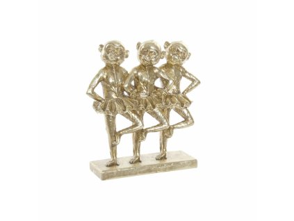 Dekoratívne postava DKD Home Decor FZ-91957 Sivá Zlatá Živica Obdĺžnikový Koloniálny štýl Moderný opica 23 x 9,5 x 24 cm