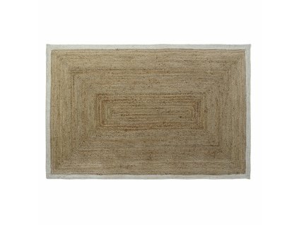 Koberec DKD Home Decor Scandi Polyester Bavlna Biela Juta 120 x 180 x 1 cm
