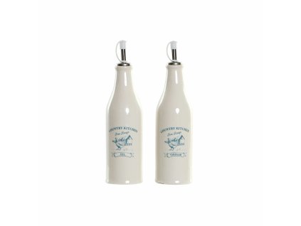 Sada oleja a octu DKD Home Decor 250 ml Biela zelená Tyrkysový Nerezová oceľ Plastické Dolomite
